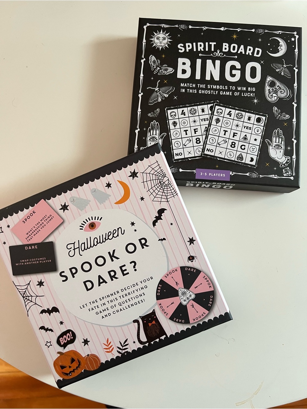 Halloween Spooky game set— spooky or dare? And spirit board bingo